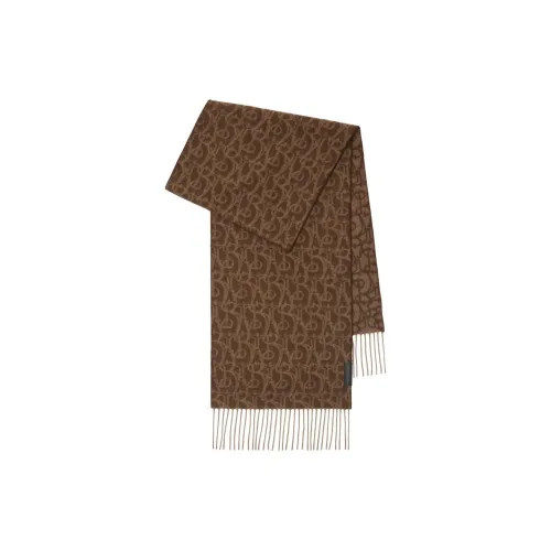 Burberry Кашемировые вязаные шарфы Женские Коньячный коричневый