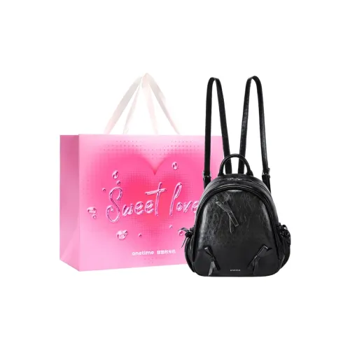 ONE TIME Рюкзак из синтетической кожи стандартный женский черный желтый кремовый орхидея розовый