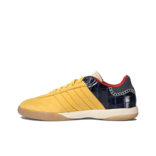 WALES BONNER x Adidas Originals SAMBA MN Low Топ Скейтборд Кроссовки Унисекс Золото Синий