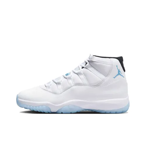 Jordan Air Jordan 11 Винтажные баскетбольные кроссовки Высокий верх Белый Синий Мужской