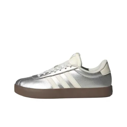 Adidas Vl Court 3,0 Немецкие армейские кроссовки Low Топ Серебряный Коричневый Унисекс