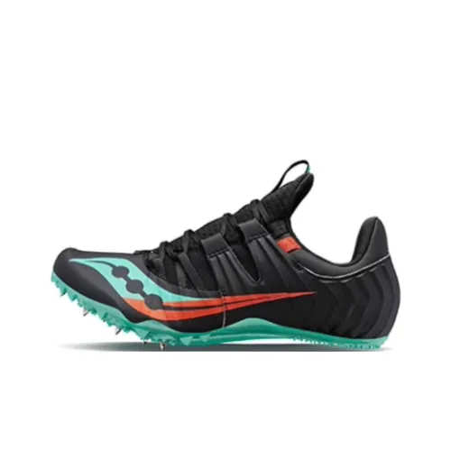 Saucony Slip Resistant Abrasion Resistant Низкий Топ Спринт Беговые кроссовки Унисекс Черный Зеленый