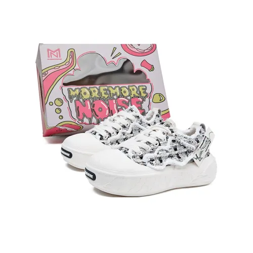 MOREMORENOISE Low-Top Sneakers 24MMN W01 White Black Women's
