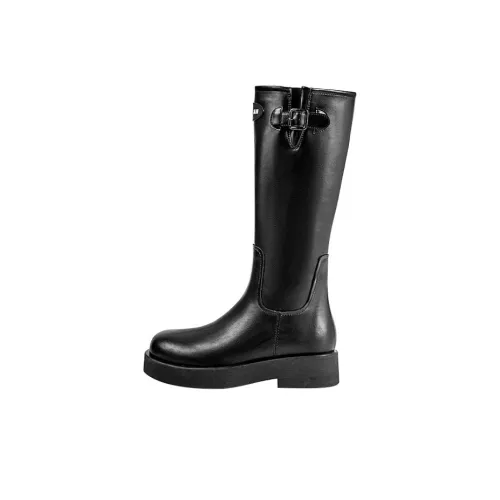 MALEMONKEY Женские высокие сапоги на колено черные