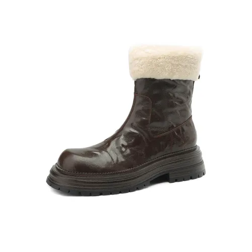 EASTTATALL Грубый каблук Платформа Ботильоны Женские