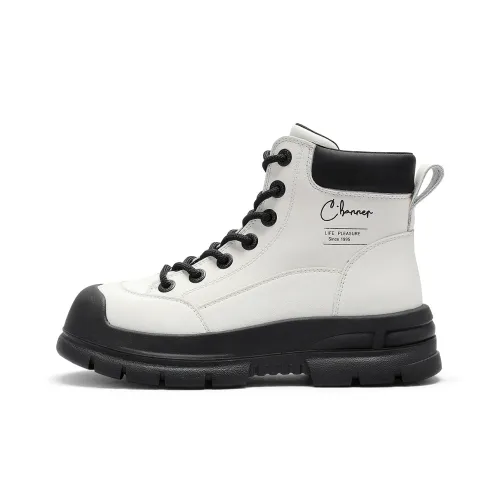 C°BANNER Короткий Мартин Boot Женские Белый Черный