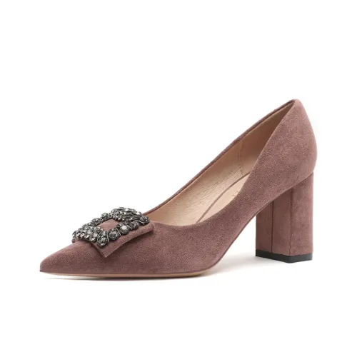 Lanza Грубый каблук Высокие каблуки Женские Пастельно-розовый