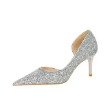 Серебряный [Высота каблука 7 см]