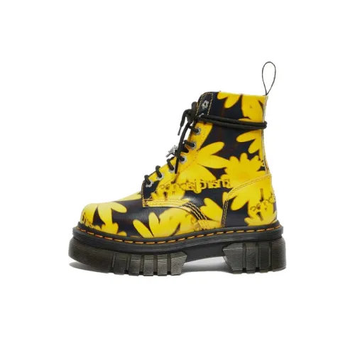 Heaven MJ x Dr.Martens Audrick Короткий Мартин Ботинок Женские Черный Желтый