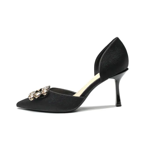 Ainer Кошка Узкий каблук Высокие каблуки 8 см Женские Черный