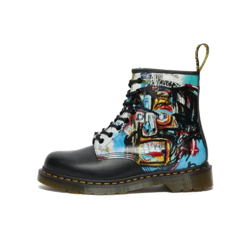 Коллаборация Basquiat x Dr.Martens 1460 Короткий ботинок Martin Унисекс Черный