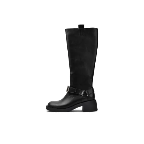 TOOMANYSHOES Женские высокие сапоги до колена, черные