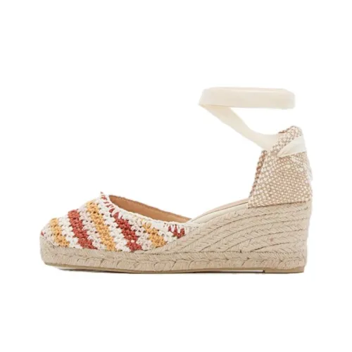 Castañer Carina Клиновидный каблук Высокие каблуки 7 см Женские Бежевые