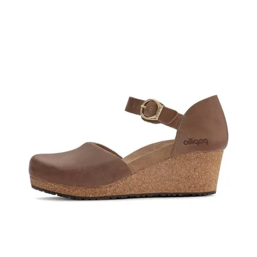 Birkenstock Клин-каблук Высокие каблуки Женские Коричневый