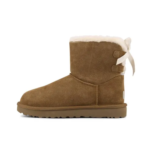 UGG Мини Continuity Арочный Теплоизоляционный Противоскользящий Покрытие Короткие Снежные Ботинки Женские Каштаново-коричневый