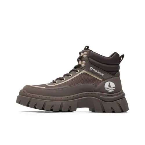 NAVIGARE Маленький Парус Короткий Мартин Ботин Мужской Коричневый