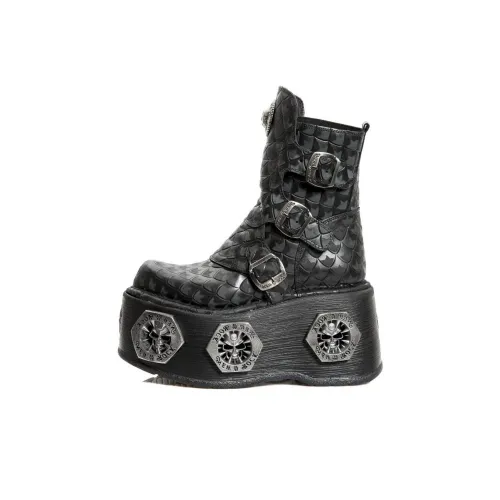 NEW ROCK Ботильоны 11 см Унисекс Черный