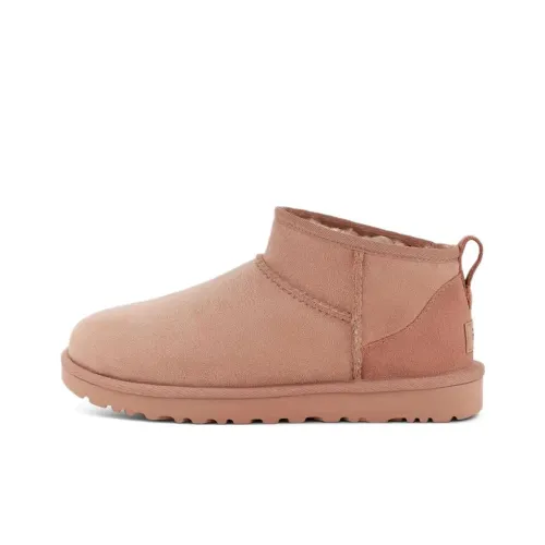 UGG CLASSIC ULTRA MINI II Тепловые противоскользящие ботинки для снега с обхватом женские коричневые
