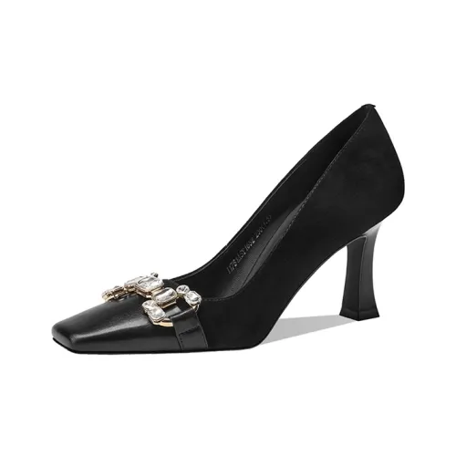 High End Ручная работа SERIES Высокие каблуки Черный Женские