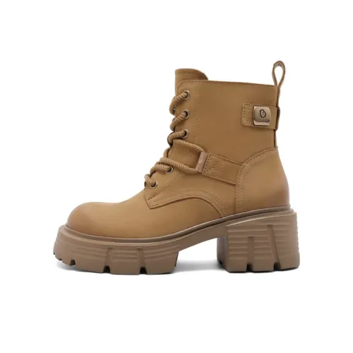 BELLE Short Martin Boot 6 см Женские Коричневый Черный Хаки