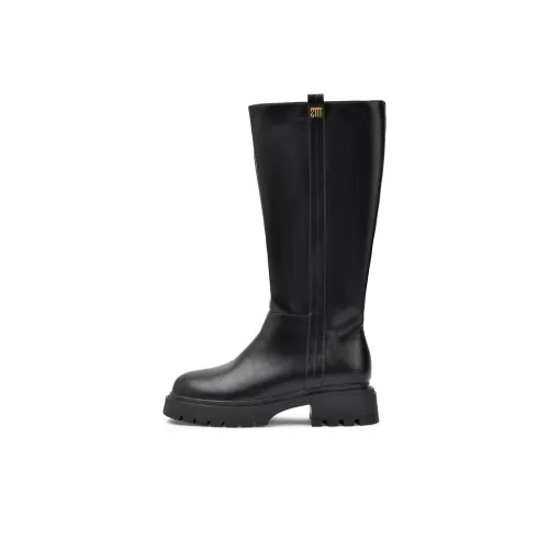 TOOMANYSHOES Играющий POLO Колено Высокие сапоги Женские Черный