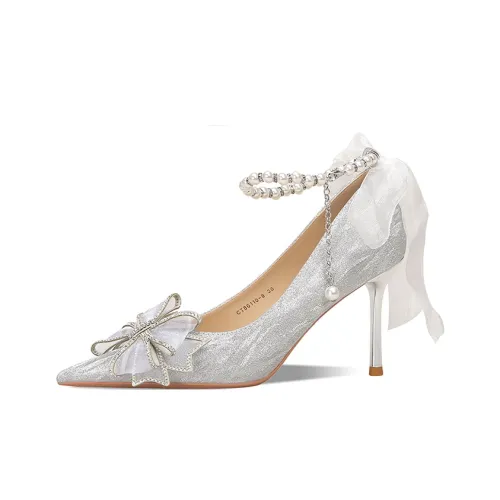 Ainer Кошка Confessions Collection LOVE Sweet Love Высокие каблуки 8 см Женские Серебристые