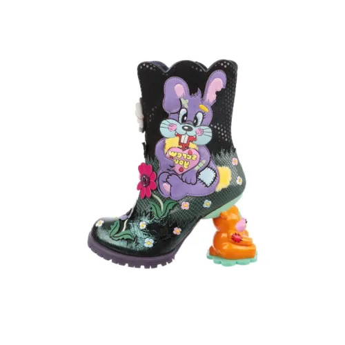 IRREGULAR CHOICE Ботильоны Черно-зеленые Женские