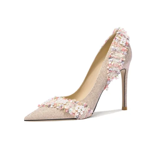 Lily Wei Узкий каблук Высокие каблуки 10 см Женские Розовое золото