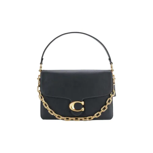 COACH Tabby Коровья кожа Сумка на плечо Большая Женская Черная