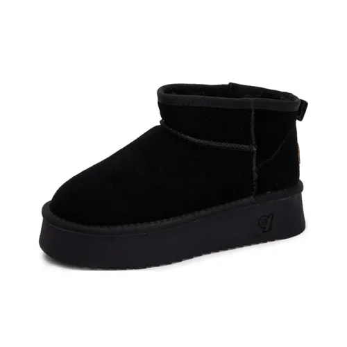 JIETEGONGYANG Термические Увеличивающие Высоту Противоскользящие Короткие Снежные Ботинки 5CM Женские