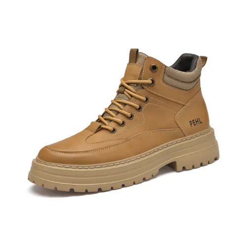 PEHL High End Мужские ботинки желтого цвета