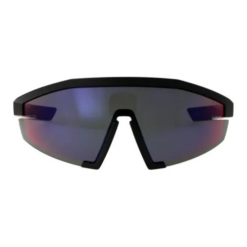 PRADA Воздействие Литья Нерегулярная Форма Солнцезащитные Очки Мужской Черный