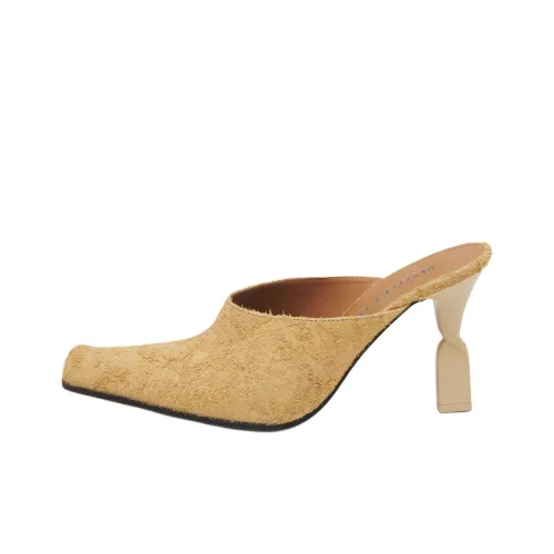 Alexander McQueen Swivel Домашние тапочки Женские Бежевый