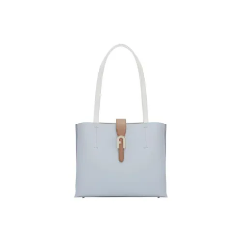 Furla Sofia Collection GRAIN LEATHER Тоут Сумка Сумка для покупок Сумка на одно плечо Портативная Средняя Женская Синяя