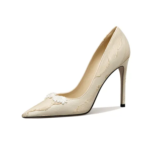 Lily Wei Understand The AUTUMN Sentiment Узкий каблук Высокие каблуки 10 см Женские Светло-абрикосовый