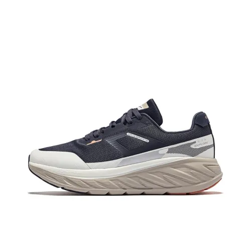 Erke Амортизация Устойчивый к истиранию Легкий Низкий Топ Повседневные Беговые кроссовки Мужские Синий Белый