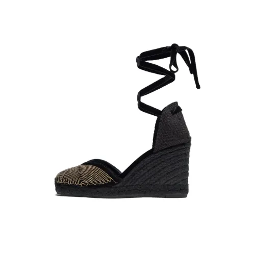 Castañer Chiara Клиновидный каблук Высокие каблуки 7 см Женские Черный