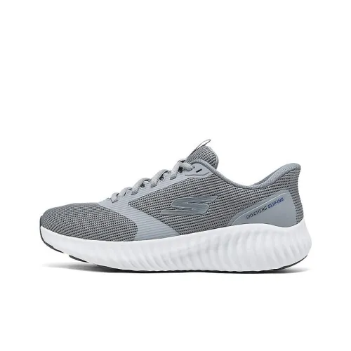 Skechers GO RUN NOW Дышащий Moisture Wicking Низкий Топ Беговые кроссовки Мужские Серые