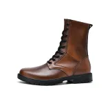 Коричневая утеплённая обувь