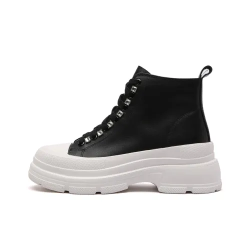 PACO GIL Платформа Обувь Женская Черный Белый