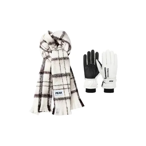 PEAK Мохер Вязаные Шарфы Унисекс Черный Белый Клетка