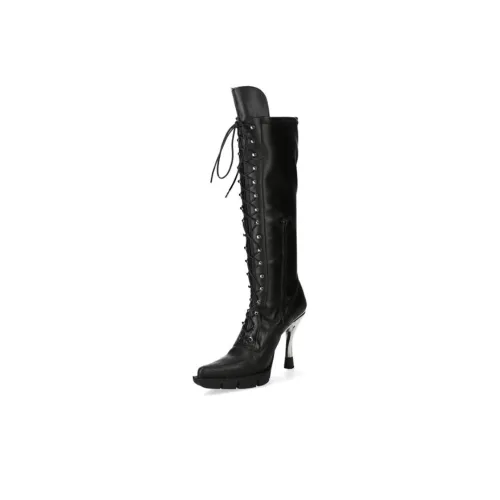 NEW ROCK Женские высокие сапоги на колено черные