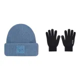 Синий капюшон + черная перчатка