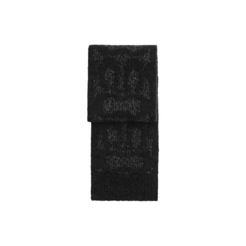 COACH Смесовая шерсть Вязаные шарфы Унисекс Черный