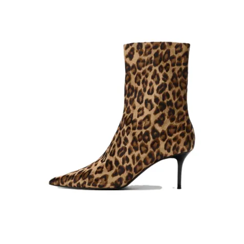 ZARA Ботильоны с леопардовым принтом, женские