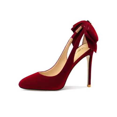 Lily Wei Винтаж LADY Узкий каблук Высокие каблуки 10 см Женские