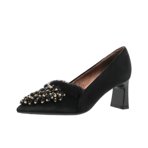 Lanza Грубый каблук Высокие каблуки Женские Черный