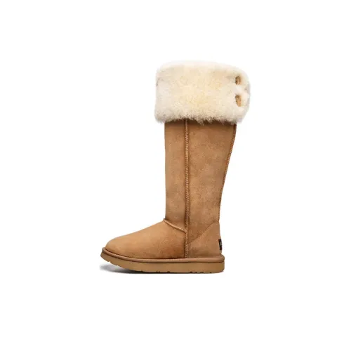 AU MU Термический Высокий Сноубутс для Женщин Коричневый