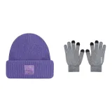 Фиолетовая шляпа + черно-белая перчатка