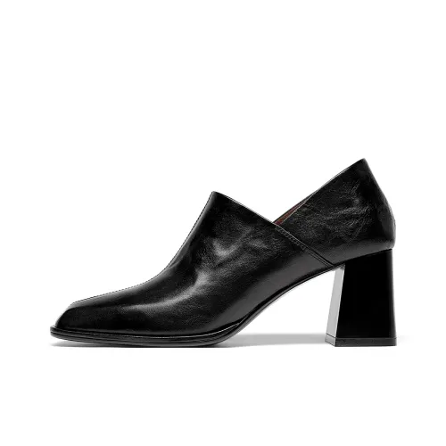 GOLDLION Грубый каблук Высокие каблуки 6,5 см Женские Черный